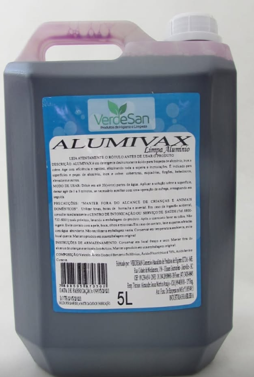 Limpa alumínio AlumMax VerdeSan — 5 litros