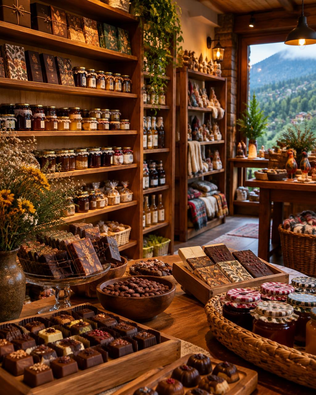 Chocolate e produtos locais